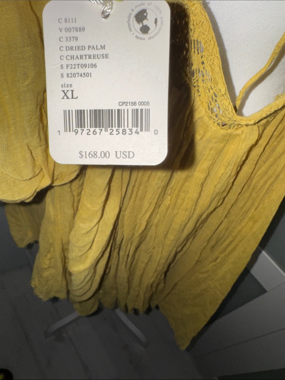 Free People Mustard Yellow Boho Pintuck Tunic - Picture 11 of 12